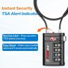 imageForge TSA Approved Luggage Locks 4 Digit Combination TSA Travel Locks with TSA008 Open Alert Indicator Zinc Alloy Body for Luggage Suitcase Backpack and More Black 4 LocksBlack 1 PK
