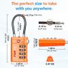 imageForge TSA Approved Luggage Locks 4 Digit Combination TSA Travel Locks with TSA008 Open Alert Indicator Zinc Alloy Body for Luggage Suitcase Backpack and More Black 4 Locks3 Colors 6 PK