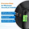 imageForge TSA Approved Luggage Locks 4 Digit Combination TSA Travel Locks with TSA008 Open Alert Indicator Zinc Alloy Body for Luggage Suitcase Backpack and More Black 4 LocksGreen 2 PK