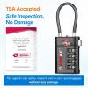 imageForge TSA Approved Luggage Locks 4 Digit Combination TSA Travel Locks with TSA008 Open Alert Indicator Zinc Alloy Body for Luggage Suitcase Backpack and More Black 4 LocksBlack