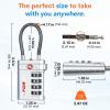 imageForge TSA Approved Luggage Locks 4 Digit Combination TSA Travel Locks with TSA008 Open Alert Indicator Zinc Alloy Body for Luggage Suitcase Backpack and More Black 4 LocksSliver 2 PK