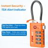 imageForge TSA Approved Luggage Locks 4 Digit Combination TSA Travel Locks with TSA008 Open Alert Indicator Zinc Alloy Body for Luggage Suitcase Backpack and More Black 4 Locks3 Colors 6 PK