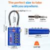 imageForge TSA Approved Luggage Locks 4 Digit Combination TSA Travel Locks with TSA008 Open Alert Indicator Zinc Alloy Body for Luggage Suitcase Backpack and More Black 4 LocksBlue 4 PK