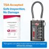 imageForge TSA Approved Luggage Locks 4 Digit Combination TSA Travel Locks with TSA008 Open Alert Indicator Zinc Alloy Body for Luggage Suitcase Backpack and More Black 4 LocksBlack
