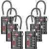 imageForge TSA Approved Luggage Locks 4 Digit Combination TSA Travel Locks with TSA008 Open Alert Indicator Zinc Alloy Body for Luggage Suitcase Backpack and More Black 4 LocksBlack
