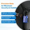 imageForge TSA Approved Luggage Locks 4 Digit Combination TSA Travel Locks with TSA008 Open Alert Indicator Zinc Alloy Body for Luggage Suitcase Backpack and More Black 4 LocksBlue 2 PK