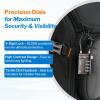 imageForge TSA Approved Luggage Locks 4 Digit Combination TSA Travel Locks with TSA008 Open Alert Indicator Zinc Alloy Body for Luggage Suitcase Backpack and More Black 4 LocksBlack