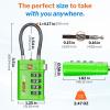 imageForge TSA Approved Luggage Locks 4 Digit Combination TSA Travel Locks with TSA008 Open Alert Indicator Zinc Alloy Body for Luggage Suitcase Backpack and More Black 4 LocksGreen 4 PK