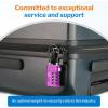 imageForge TSA Approved Luggage Locks 4 Digit Combination TSA Travel Locks with TSA008 Open Alert Indicator Zinc Alloy Body for Luggage Suitcase Backpack and More Black 4 LocksPurple 2 PK