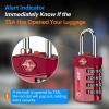 imageForge Travel LockTSA Approved Luggage Locks for Air Travel Gym Lockers School Lockers Pelican Cases Gun Case Easy Read Dials Durable Alloy Body2PK Dark Red