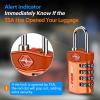 imageForge Travel LockTSA Approved Luggage Locks for Air Travel Gym Lockers School Lockers Pelican Cases Gun Case Easy Read Dials Durable Alloy BodyOrange 4 Pack