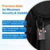 imageTSA Approved Cable Luggage Locks 6 Pack Easy Read Dials with Alloy BodyBlack Single Pack