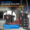 imageTSA Approved Cable Luggage Locks 6 Pack Easy Read Dials with Alloy BodyBlack Single Pack
