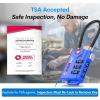 imageTSA Approved Cable Luggage Locks 6 Pack Easy Read Dials with Alloy BodyBlue 2 Pack