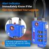 imageTSA Approved Cable Luggage Locks 6 Pack Easy Read Dials with Alloy BodyBlue 2 Pack