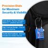 imageTSA Approved Cable Luggage Locks 6 Pack Easy Read Dials with Alloy BodyBlue 4 Pack