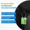 imageTSA Approved Cable Luggage Locks 6 Pack Easy Read Dials with Alloy BodyGreen 2 PK