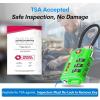 imageTSA Approved Cable Luggage Locks 6 Pack Easy Read Dials with Alloy BodyGreen 2 PK