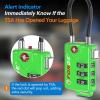 imageTSA Approved Cable Luggage Locks 6 Pack Easy Read Dials with Alloy BodyGreen 4Pk