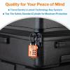 imageTSA Approved Cable Luggage Locks 6 Pack Easy Read Dials with Alloy BodyOrange 2 Pack