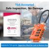 imageTSA Approved Cable Luggage Locks 6 Pack Easy Read Dials with Alloy BodyOrange 2 Pack