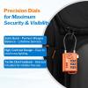 imageTSA Approved Cable Luggage Locks 6 Pack Easy Read Dials with Alloy BodyOrange 4 Pack