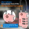 imageTSA Approved Cable Luggage Locks 6 Pack Easy Read Dials with Alloy BodyPink 2 Locks
