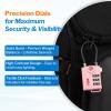 imageTSA Approved Cable Luggage Locks 6 Pack Easy Read Dials with Alloy BodyPink 2 Locks