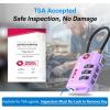 imageTSA Approved Cable Luggage Locks 6 Pack Easy Read Dials with Alloy BodyPurple 2 Pack
