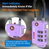 imageTSA Approved Cable Luggage Locks 6 Pack Easy Read Dials with Alloy BodyPurple 2 Pack