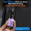 imageTSA Approved Cable Luggage Locks 6 Pack Easy Read Dials with Alloy BodyPurple 4 Pack