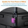 imageTSA Approved Cable Luggage Locks 6 Pack Easy Read Dials with Alloy BodyPurple4PK