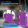 imageTSA Approved Cable Luggage Locks 6 Pack Easy Read Dials with Alloy BodyPurple4PK