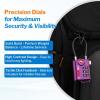 imageTSA Approved Cable Luggage Locks 6 Pack Easy Read Dials with Alloy BodyPurple4PK