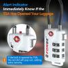 imageTSA Approved Cable Luggage Locks 6 Pack Easy Read Dials with Alloy BodyWHITE 2PK