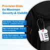 imageTSA Approved Cable Luggage Locks 6 Pack Easy Read Dials with Alloy BodyWHITE 4PK