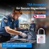 imageTSA Approved Luggage Locks UltraSecure Dimple Key Travel Locks with Zinc Alloy Body4 Colors 4 Pack
