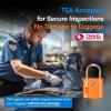 imageTSA Approved Luggage Locks UltraSecure Dimple Key Travel Locks with Zinc Alloy BodyOrange 4 Pack