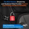 imageTSA Approved Luggage Locks UltraSecure Dimple Key Travel Locks with Zinc Alloy BodyRed 2 Pack