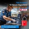 imageTSA Approved Luggage Locks UltraSecure Dimple Key Travel Locks with Zinc Alloy BodyRed 4 Pack