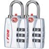 imageForge Luggage Locks TSA Approved 4 Pack 4 Colors Small Combination Lock with Zinc Alloy Body Open Alert Easy Read Dials for Travel Suitcase Bag Backpack LockersSilver