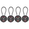 imageForge Quality TSA Approved Luggage Locks for Travel Accessories Suitcase Pelican case Set Your own Combination Zinc Alloy BodyCable Locks Pink 2 LocksBlack 4Pk