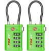 imageForge TSA Approved Luggage Locks 4 Digit Combination TSA Travel Locks with TSA008 Open Alert Indicator Zinc Alloy Body for Luggage Suitcase Backpack and More Black 4 LocksGreen 2 PK