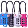 imageTSA Approved Cable Luggage Locks 6 Pack Easy Read Dials with Alloy Body4 Colors Cable 4 Pack