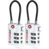 imageTSA Approved Cable Luggage Locks 6 Pack Easy Read Dials with Alloy BodyWHITE 2PK