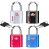 imageTSA Approved Luggage Locks UltraSecure Dimple Key Travel Locks with Zinc Alloy Body4 Colors 4 Pack