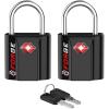 imageTSA Approved Luggage Locks UltraSecure Dimple Key Travel Locks with Zinc Alloy BodyBlack 2 Pack