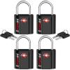 imageTSA Approved Luggage Locks UltraSecure Dimple Key Travel Locks with Zinc Alloy BodyBlack 4 Pack