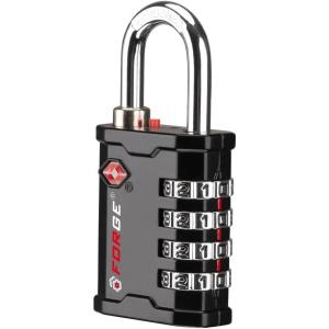 imageFORGE 4Digit TSA Approved Travel Locks  TSA008 Key System Key Duplication Impossible HeavyDuty Combination Padlock for Travel Gym Pelican Case Orange 2 LocksBLACK 1 LOCK