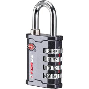 imageFORGE 4Digit TSA Approved Travel Locks  TSA008 Key System Key Duplication Impossible HeavyDuty Combination Padlock for Travel Gym Pelican Case Orange 2 LocksGREY 1 LOCK